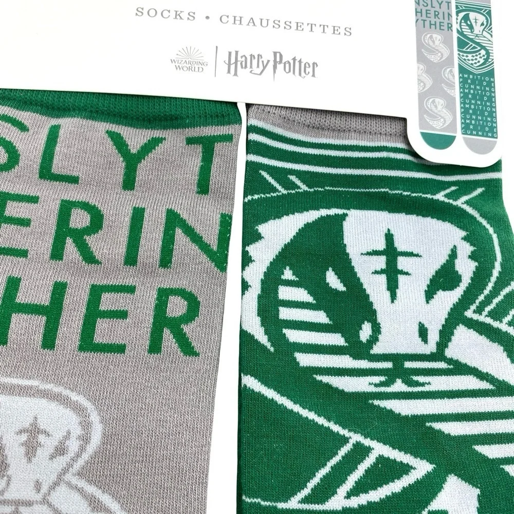 Wizarding World of Harry Potter x Hallmark Slytherin Crew Socks New